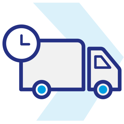 Cross Docking image with clock and lorry